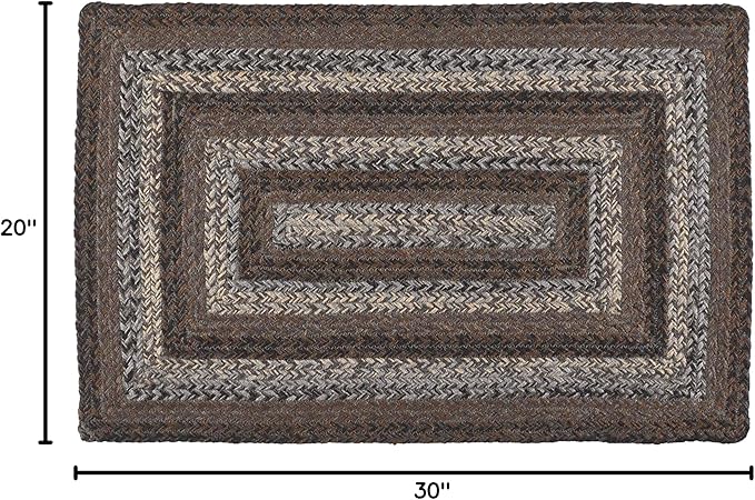 | Night Shadow Premium Braided Collection | Primitive, Rustic, Country, Farmhouse Style | Jute/Cotton | 30 Days Risk Free | Accent Rug/Door Mat | 22"x72" Rectangular