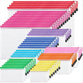 JARLINK 48 Pcs Mesh Zipper Pouch Bags, 8 Sizes Waterproof Zipper Bags | Multi-use Travel Bags for Office, School, Board Game, Puzzles, Cosmetics, Travel Accessories, and Home Organization, 9 colors