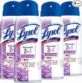 Lysol Neutra Air 2 in 1 Disinfectant Spray, Lavender and Lily Scent, Eliminates Odors, 10 Ounces (Pack of 4)
