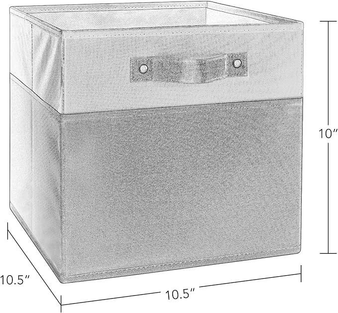 RiverRidge Kids storage bins - 10.5 Cube Storage Organizer with Handles - Turquoise Two-Tone closet organizers and storage for Toys, Shoes & More – Fits RiverRidge Cabinets