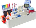 New Office Storage Portable Organizer DIY basket Caddy -MADE IN USA (Ivory)