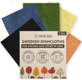 SUPERSCANDI 5 Pack Swedish Dishcloths for Kitchen - 100% Biodegradable & Compostable Reusable Paper Towels Washable, Food-Safe & Without Plastic - Dish Rags Suitable for Any Surface, Premium, Mix