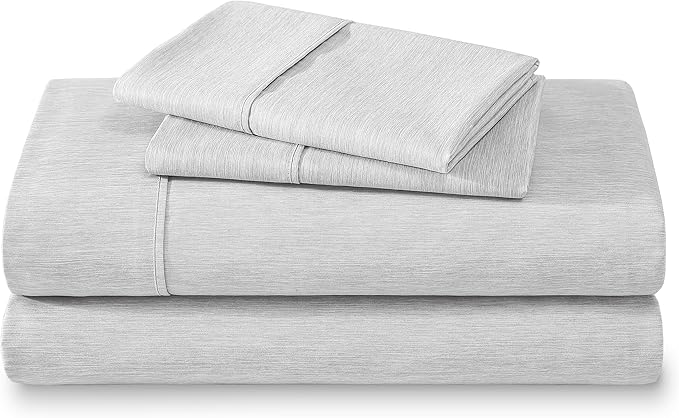 Bare Home King Sheet Set - Luxury 1800 Ultra-Soft Microfiber Double Brushed - Deep Pockets - Easy Fit - 4 Piece Set - Bedding & Pillowcases (King, Heathered Pewter)