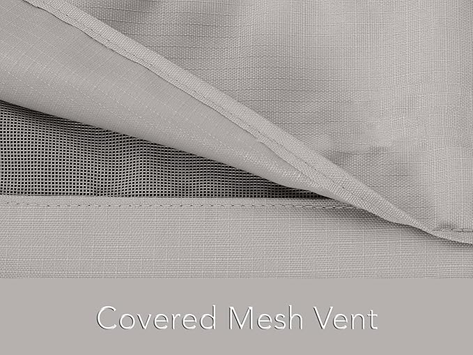 Covermates Ultima Cushion Storage Bag – 600D Ripstop Polyester, Waterproof Zipper, Heavy Duty Patio Cushion Storage with Handles & Vent, 48Wx 16D x 22H, Ripstop Grey