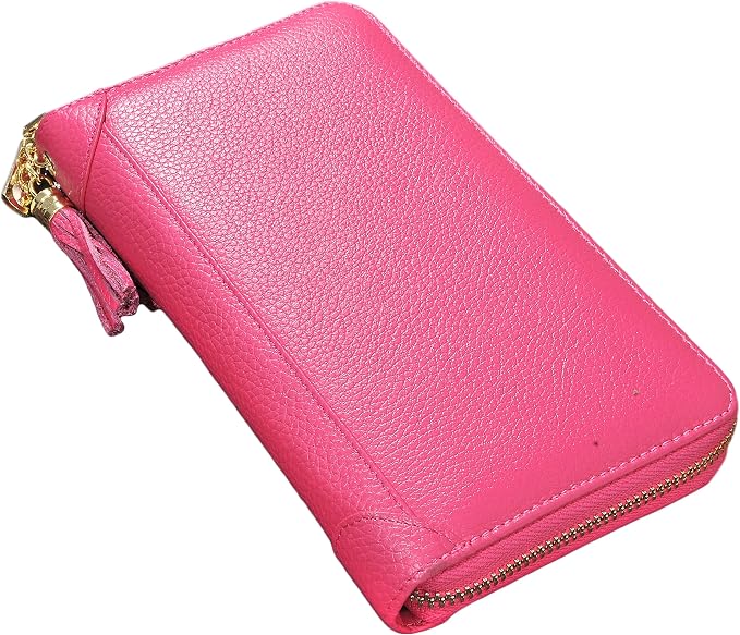 Easyoulife Credit Card Holder Wallet Womens Zipper Leather Case Purse RFID Blocking