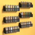 Moforoco 6 Spice Rack Over Door Pantry Organizer for Cabinet Door Wall Mount, Hanging Black Spice Pantry Organization Storage Shelf, Farmhouse Kitchen Seasoning Organizer Cabinet Door