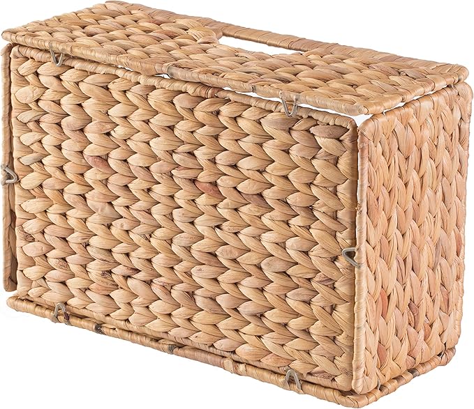 Vintiquewise Foldable Natural Water Hyacinth Storage Bin (Set of 3)