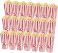 Tebery 21 Pack Plastic Open-Top Popcorn Boxes Reusable Popcorn Containers - 7.7" Tall x 4" Square