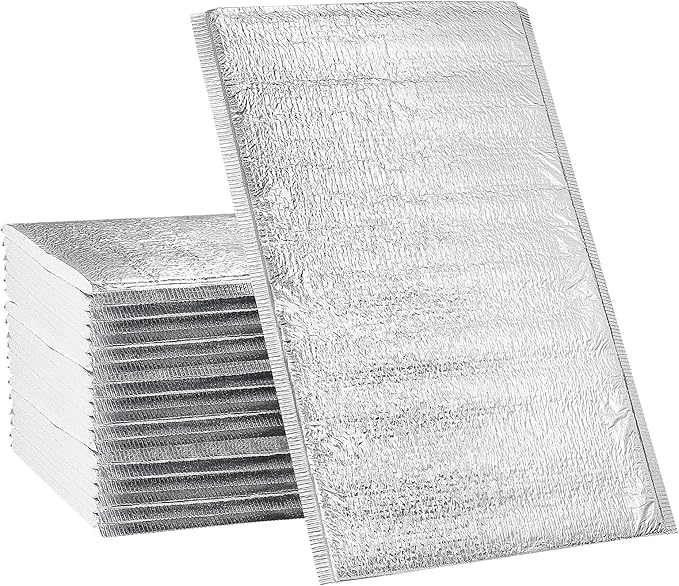 UPKOCH Disposable Foil Insulation Bags 11.81X7.87 Inch Thick Thermal Food-Keeping Pouches for Takeout Picnic Travel Fruit Storage