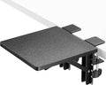 ETHU Desk Extender Tray, 9.4"x9.1" Ergonomics Computer Arm Wrist Rest for Desk, Foldable Keyboard Drawer Tray Clamp On Mount Easy to Install, Armrest Support for Home and Office (Black)
