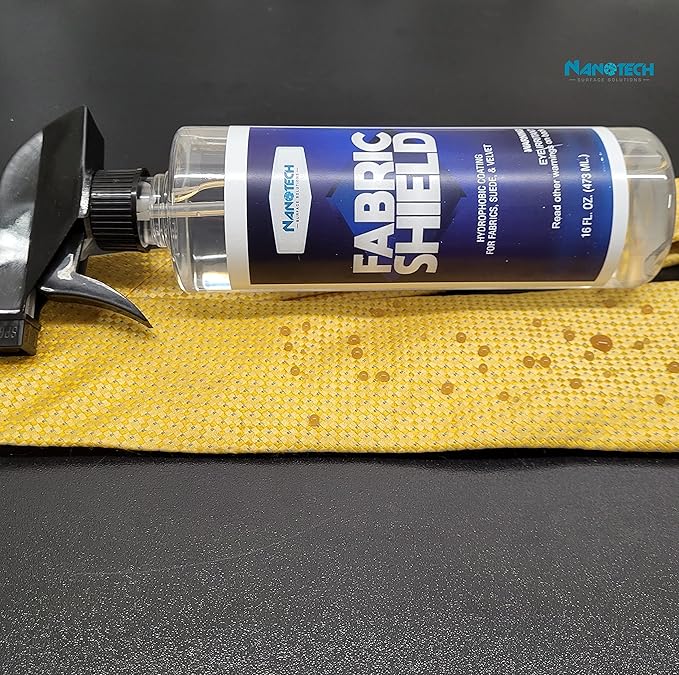 Nanotech Surface Solutions Fabric-Shield, Fabric Guard, Liquid Repellent For Fabrics, Upholstery, Suede, Textile Shield, Wine, Coffee Stain Protector (5 Gallons)