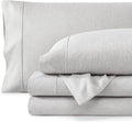 Bare Home Twin Sheet Set - 1800 Ultra-Soft Microfiber Double Brushed - Deep Pockets - Easy Fit - Extra Soft - 3 Piece Set - Bedding Sheets & Pillowcases (Twin, Heathered Pewter)