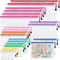 JARLINK 20 Pcs Mesh Zipper Pouch Bags, 8 Sizes Waterproof Zipper Bags | Multi-use Travel Bags for Office, School, Board Game, Puzzles, Cosmetics, Travel Accessories, and Home Organization, 9 colors