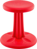 KORE Design Wobble Stool Chair, Girls + Boys Kid Desk Stools, Ergonomic Small Office Chairs, Flexible Seating for Active Child, ADD/ADHD, Classroom, School, Home, Kids (14in), Age 6-7 yrs, Red