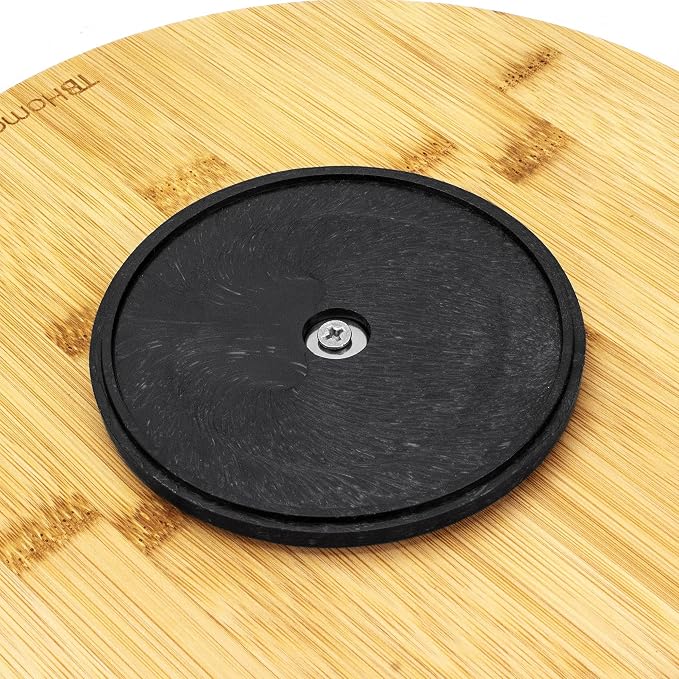 TB Home Lazy Susan Organizer for Cabinet, Pantry or Tabletop – 10" Bamboo Turntable for Kitchen, Counter or Spice Rack Storage