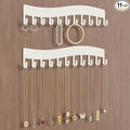 Wall Necklace Organizer Holder: Wall Mounted Jewelry Hanging Storage Necklaces Display Hanger White