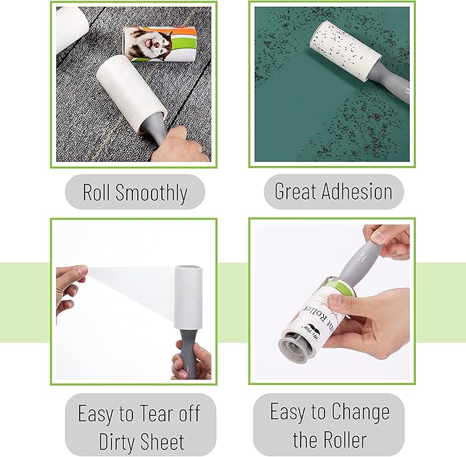 Mr. Pen- Lint Rollers, 1 Handle with 3 Refills, 270 Sheets | Extra Sticky Lint Remover for Clothes, Lint Roller for Pet Hair, Pet Hair Roller, Sticky Roller, Lint Roller for Clothes