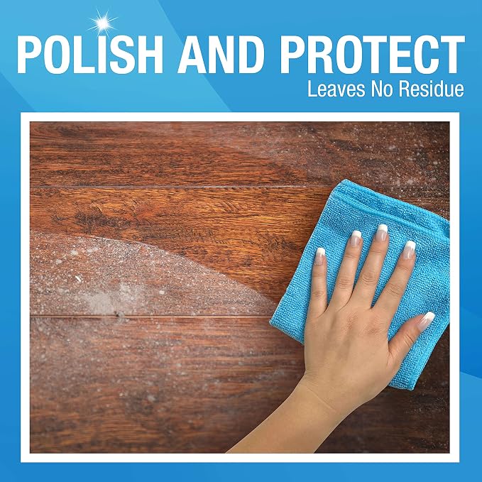 MiracleWipes for Wood Surfaces, Remove Dirt and Grime Buildup, Clean, Protect, and Polish Cabinets, Furniture, and Wood Floors, Great for Kitchen and Bathroom Cleaning Support - 30 Count (Pack of 2)
