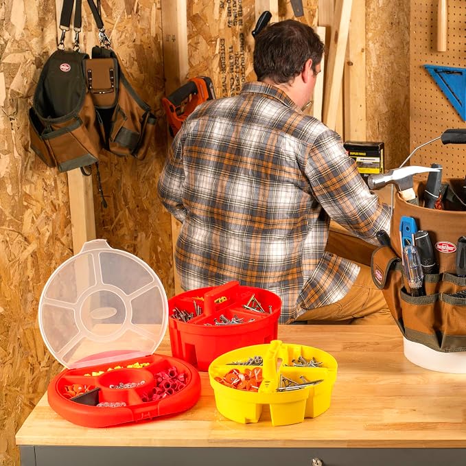 Bucket Boss - Bucket Stacker Small Parts Organizer, Bucket Organization (15051) , Yellow