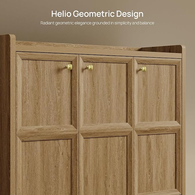 SICOTAS Shoe Storage Cabinet for Entryway, 6-Tier Shoe Cabinet with 3 Doors | 47.6" Wide Extra Large Shoe Cabinet with 3 Doors, Holds Up to 30 Pairs, Adjustable Shelves Shoes Rack Organizer for Hallway