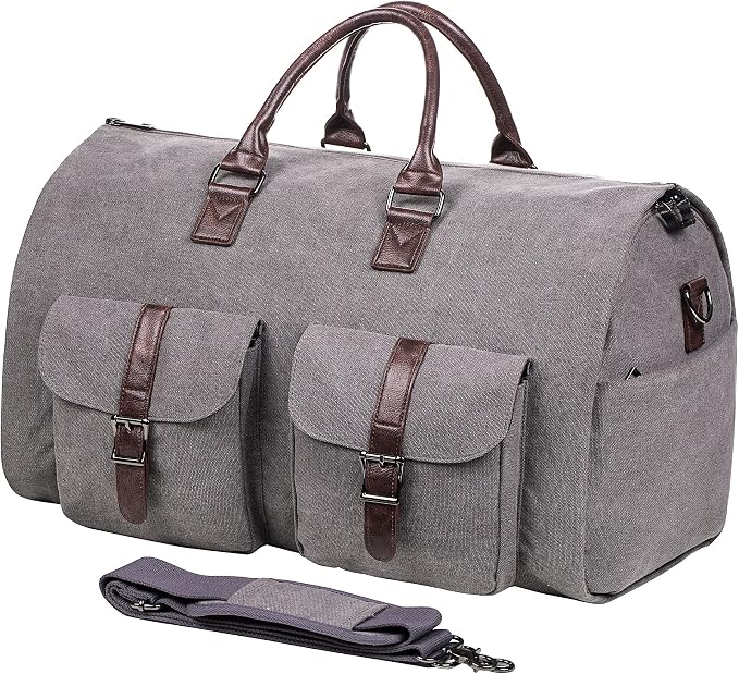 seyfocnia Convertible Travel Garment Bag,Carry on Garment Duffel Bag for Men Women - 2 in 1 Hanging Suitcase Suit Business Travel Bag
