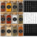 665 Spice Labels Book with A-Z Index, Black Round Pantry Stickers