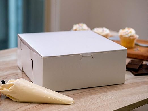 Southern Champion Tray 1027 Premium Clay Coated Kraft Paperboard White Non-Window Sheet Cake and Utility Box, 15" Length x 11" Width x 5" Height (Case of 100)