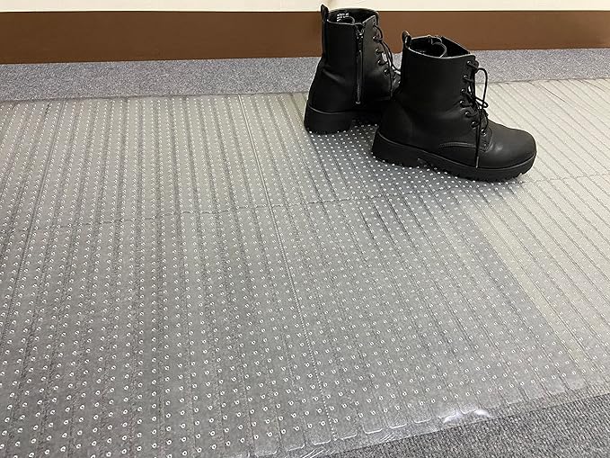Sweet Home Stores Clear Vinyl Aisle Runner Carpet Protector, Waterproof Vinyl Runner for Long Walkways & Stairs – Trim-to-Fit, 2'2" x 15'