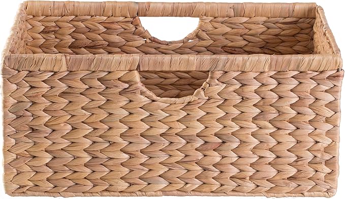 Vintiquewise Foldable Natural Water Hyacinth Storage Bin (Set of 3 Medium)