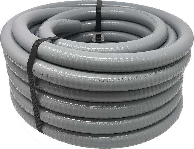 Sealproof 3/4" 100 Ft Flexible Non-metallic Liquid-Tight Electrical Conduit Type B, UL Listed, 0.75 Inch Dia