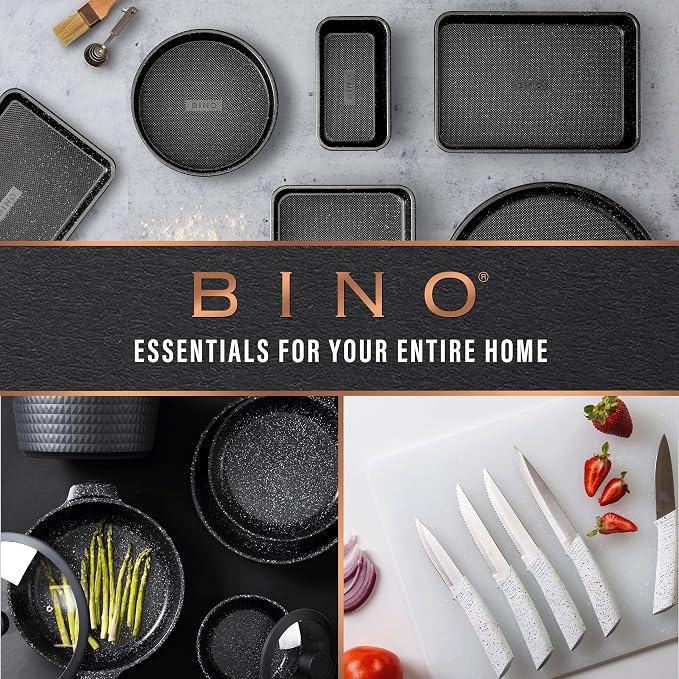 BINO l Plastic Storage Baskets, XLarge - Black | THE BLOSSOM COLLECTION l Multi-Use Organizer Bin l Built-in Handles l Plastic Woven Basket for Organizing l Pantry & Home Organizing Basket