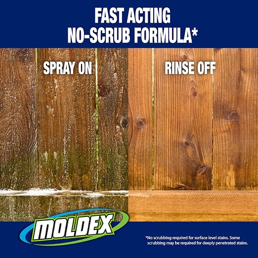 Moldex® Instant Outdoor Cleaner with Bleach, 64 oz Hose End Sprayer, 2 Pack, Fast Acting Outdoor Surface Cleaner for Siding, Decks, Fences and Exterior Surfaces