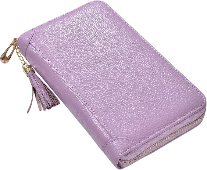 Easyoulife Credit Card Holder Wallet Womens Zipper Leather Case Purse RFID Blocking