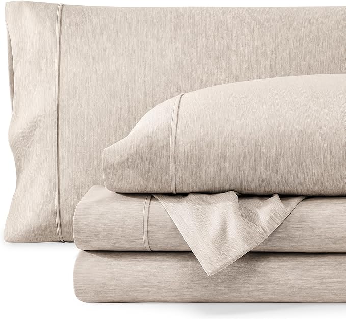 Bare Home Twin XL Sheet Set - College Dorm Size - 1800 Ultra-Soft Microfiber - Deep Pockets - Easy Fit - Extra Soft - 3 Piece Set - Bed Sheets (Twin XL, Heathered Pebble)