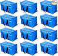 Blue Moving Bags Heavy Duty Extra Large Storage Bags with Zipper and Handles, Moving Supplies Moving Storage Bags, 23 Gallon Capacity, 12 Pack