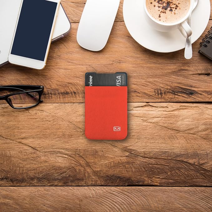 Modern Carry Ultra Thin Wallet for Men & Women, Single Pocket or 2 Slot Options, Slim Stretch Fabric Minimalist Front Pocket Card Holder