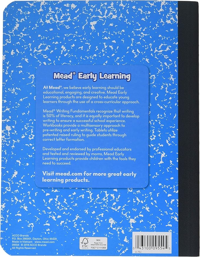 Mead Primary Journal, Kindergarten to 2nd Grade, 5-Pack, Model MEA09956