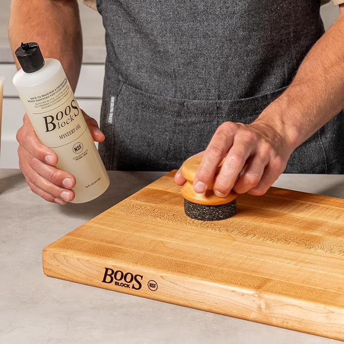 John Boos 3-Pack Mystery Oil, Food-Grade Care Set, 16 oz - All-Natural Maintenance Formula for Butcher Blocks, Cutting Boards, Wooden Countertops & Wood Culinary Utensils
