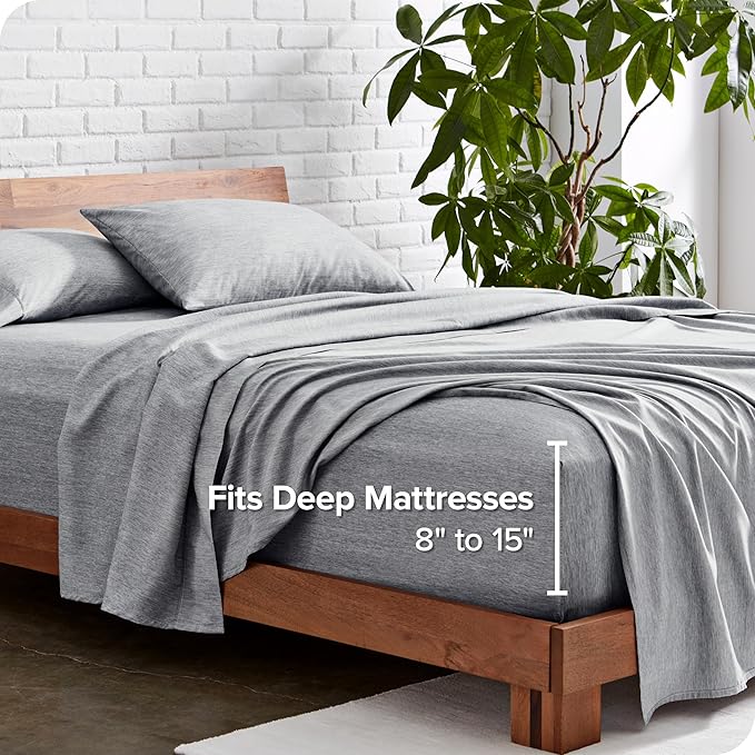 Bare Home Twin XL Sheet Set - College Dorm Size - 1800 Ultra-Soft Microfiber Twin Extra Long Bed Sheets - Deep Pockets - Easy Fit - Extra Soft - 3 Piece Set - Bed Sheets (Twin XL, Heathered Charcoal)