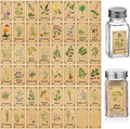 48PCS Herb and Spice Labels for Jars Bottles, Vintage Jars Stickers for Spice Cabinet Organization, Apothecary Labels Herblist Supplies(1.4"x2.4")