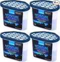 ZARPAX Moisture Absorber Activated Charcoal 10.5 oz/300g | Removes Moisture, Damp, Humidity & Odors | Odor Absorber | Moisture Trap for Bathroom, Closet, Kitchen & Small Spaces | Set of 4