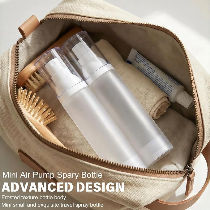 360° Angle Work - Small Spray Bottle | 1.7oz/50ml - Mini Spray Bottle - TSA Approved Travel Bottle | Portable Refillable Leak Proof | For Perfume Toner Hair spray Facial Moisturizing | 1.7oz/50ml-PK 2