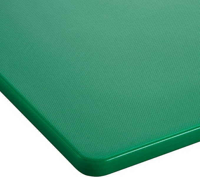 Winco Heavy-Duty Plastic Cutting Board, 12" x 18" x 1/2", Green (Set of 6)
