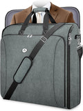 MATEIN Travel Garment Bag, Large Suit Bag Travel Up to 6 Suits, Grey | Wrinkle Free, 2 in 1 Hanging Luggage, Folding Suitcase, Cover for Shirts Dresses Coats, For Business Trips, Adjustable Strap