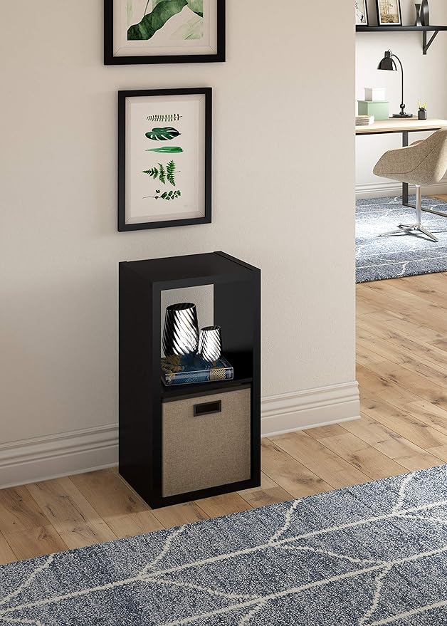 ClosetMaid 2-Cube Decorative Open Back Storage Organizer, Black