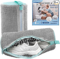 3-IN-1 Laundry & Shoe Washing Machine Bag : Laundry Shoe Bag for Washer & Dryer,Shoe Cleaning Bag for Sneakers,Tennis,Self-locking Zipper & Microfiber,Include 3 Laundry Bag & 2 Shoe Bag