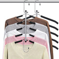 Clothes Hangers Space Saving Shirt Hangers, Non Slip Multi Shirt Organizer for Closet with Foam Padded Closet Organizers and Storage for T Shirt Short Dress Sweater Blouse Hoodie Coat Black 2 Pack