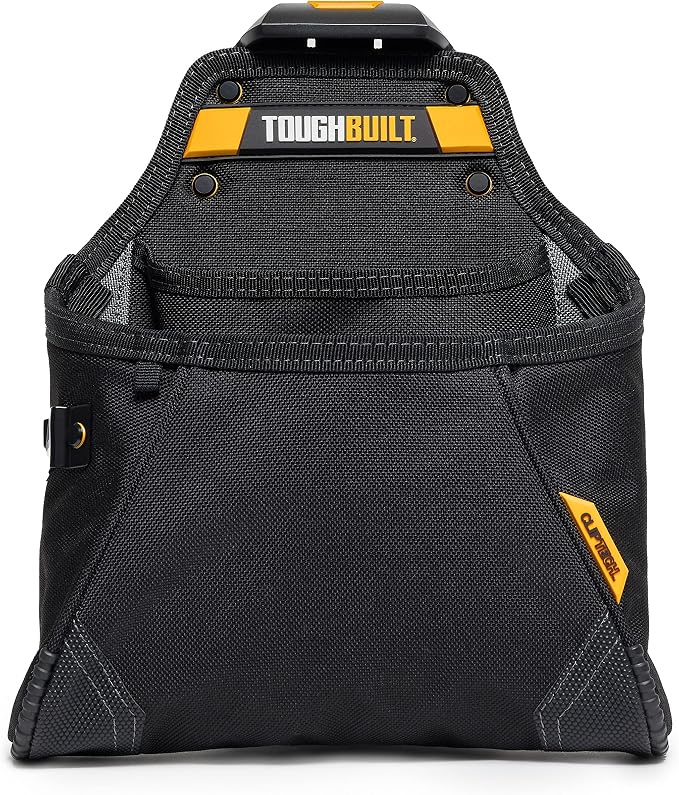 ToughBuilt ClipTech Series - Utility Pouch, Heavy-Duty Tool Pouch with Multiple Pockets, Secure Attachment & Storage for Jobsite Use