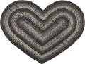| Night Shadow Premium Braided Collection | Primitive, Rustic, Country, Farmhouse Style | Cotton Blend| 30 Days Risk Free | Accent Rug/Door Mat | Heart Shaped Rugs