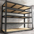 48" W Garage Shelving Heavy Duty 3080LBS Garage Storage Shelving, 5 Tier Adjustable Metal Shelving Unit Utility Rack Shelf for Warehouse, Pantry, Closet, Kitchen 72" H x 48" W x 24" D,Industrial，Black